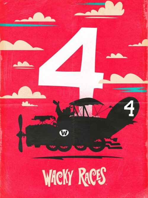 Wacky Races W4 The Flintstones Poster
