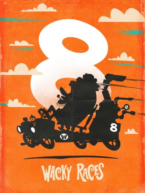 Wacky Races W8 The Flintstones Poster