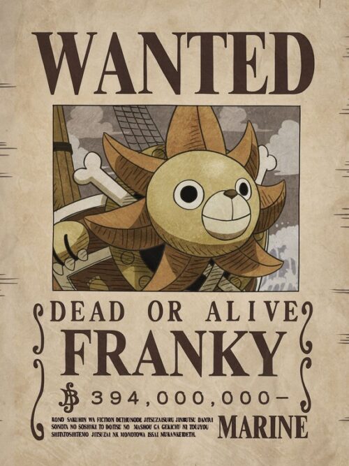 Wanted Franky One Piece Poster