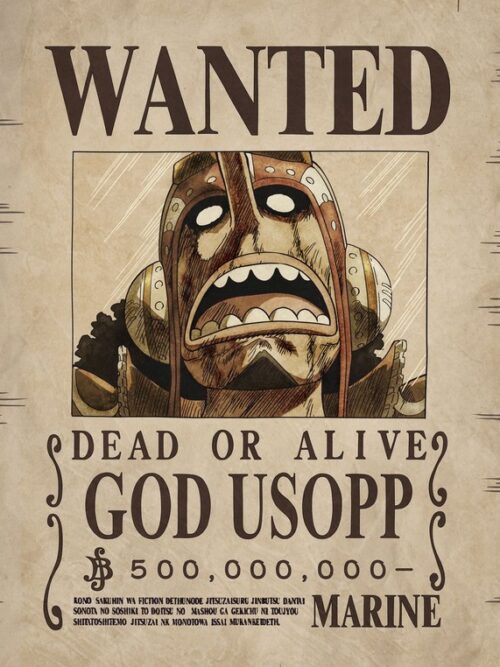 Wanted God Usopp One Piece Poster