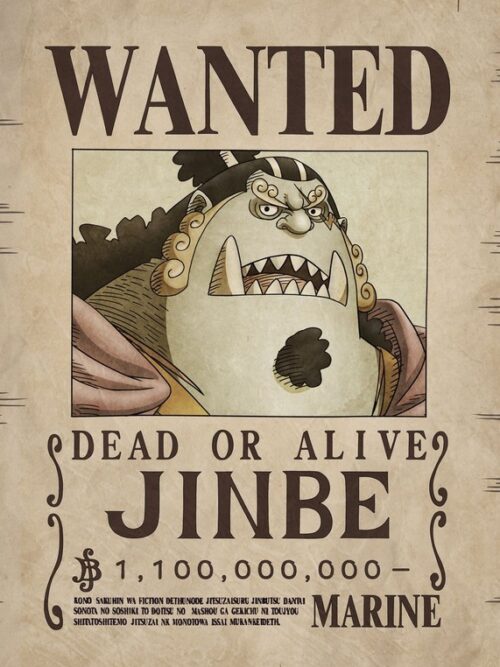 Wanted Jinbe One Piece Poster