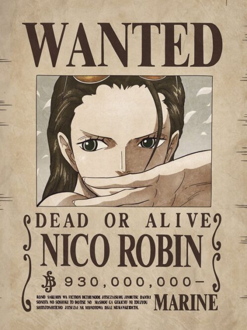 Wanted Nico Robin One Piece Poster