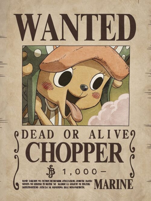 Wanted Tony Tony Chopper One Piece Poster