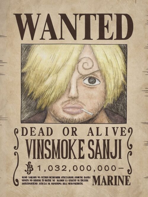 Wanted Vinsmoke Sanji One Piece Poster