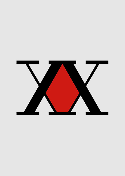 White Minimal Hunter x Hunter Poster