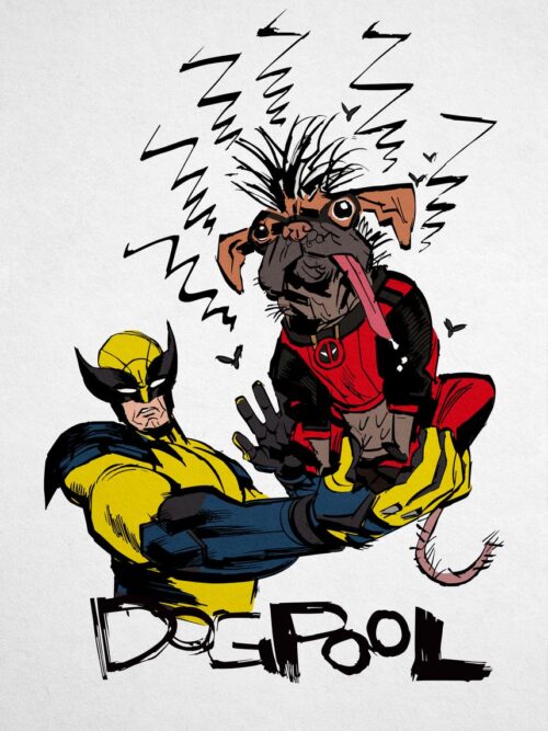 Wolverine Stinky Dogpool Deadpool & Wolverine 2024 Poster