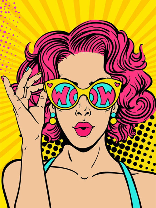 WOW Retro Comics Pop Art Poster