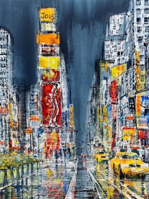 Yellow Taxi Times Square Newyork Poster