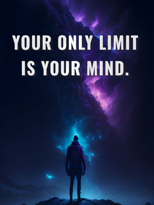Your only limit is your mind motivational Quote Poster