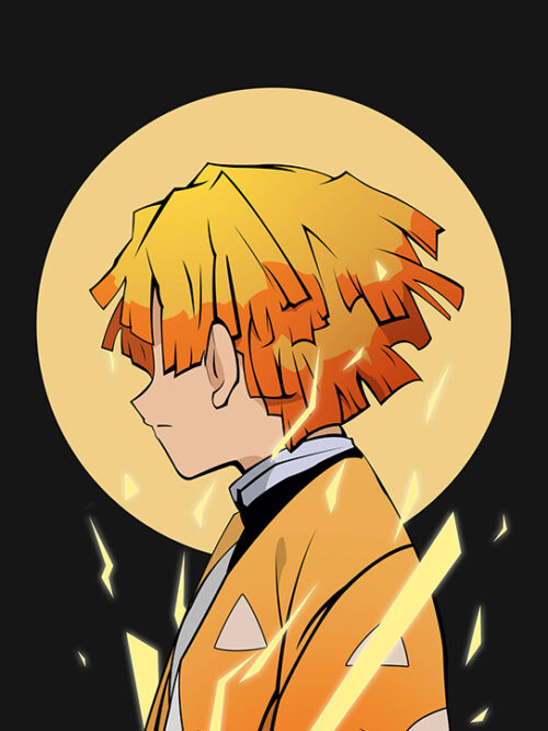 Zenitsu Demon Slayer minimal anime Poster