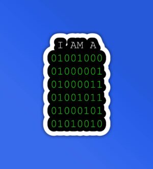 01001001 Programmer Coding Sticker