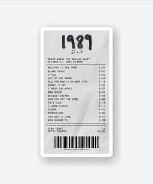 1989 Taylor Swift Album Receipt Sticker 1989 Taylor Swift Album Receipt Sticker
