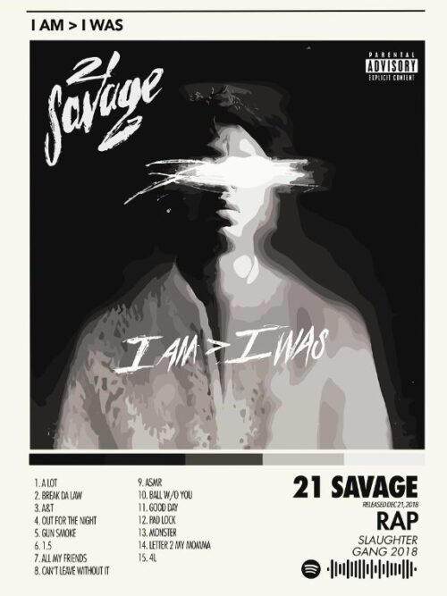 21 Savage I Am I Was Music Poster