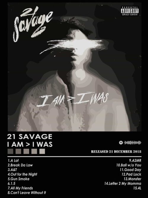 21 Savage I Am I Was Music Poster