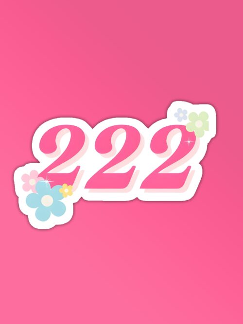 222 Angel Number Sticker