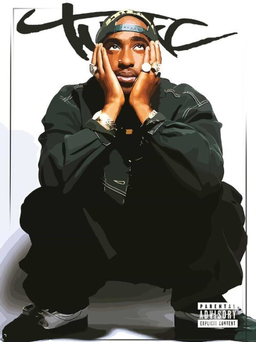 2Pac Portrait Solo Leveling Poster