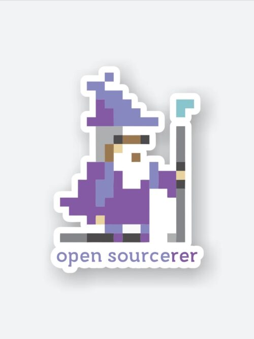 8 Bit Open Sourcerer Sticker