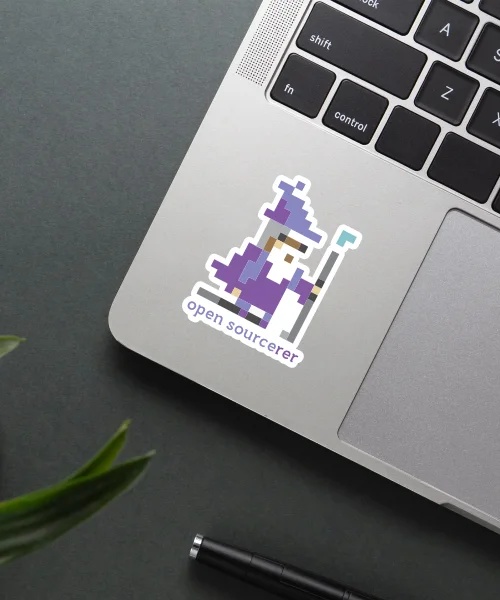 8 Bit Open Sourcerer Sticker