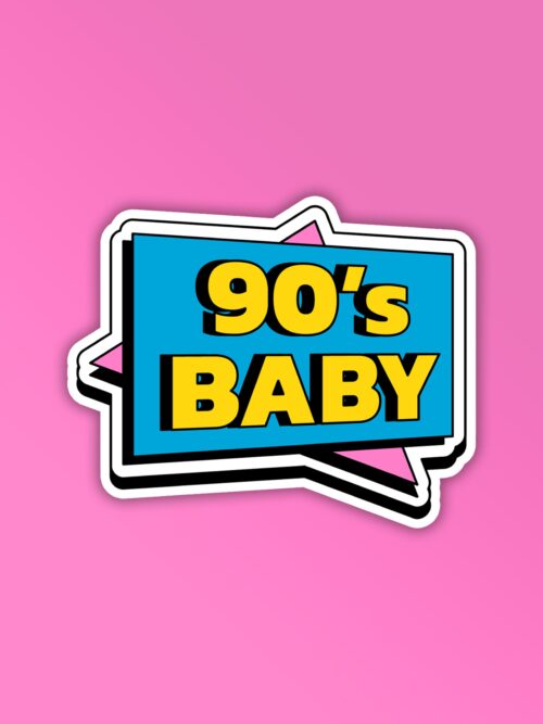 90s Baby Laptop Mobile Sticker