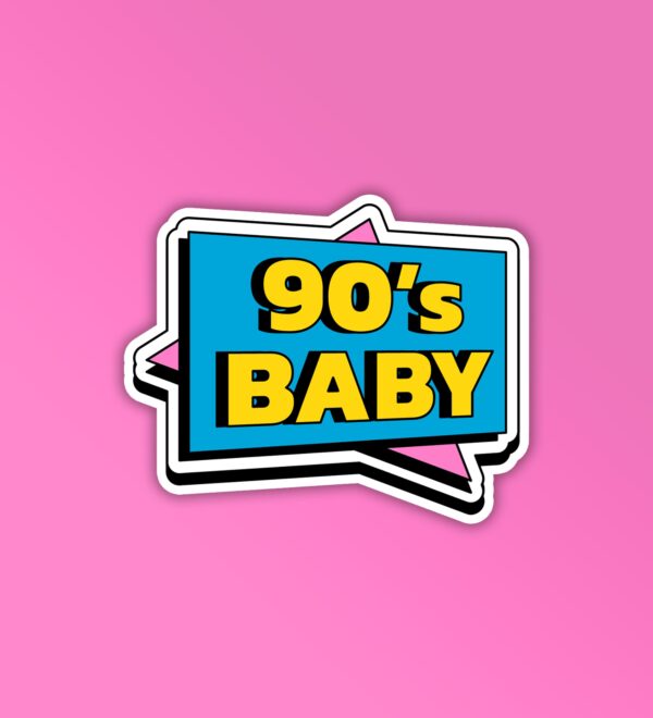 90s Baby Laptop Mobile Sticker 90s Baby Laptop Mobile Sticker