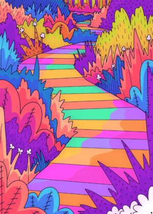 A Woodland Path Spring Vibes Poster