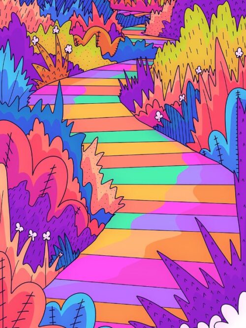 A Woodland Path Spring Vibes Poster