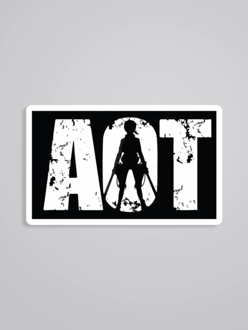 AOT Eren Silhouette Anime Stickers