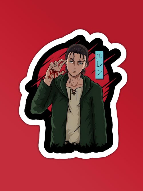 AOT Eren Yeager Laptop Mobile Stickers