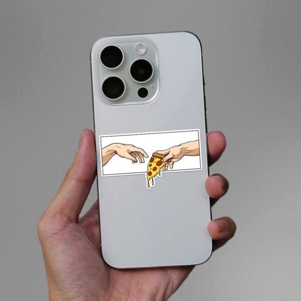 Adam Touching Pizza Sticker