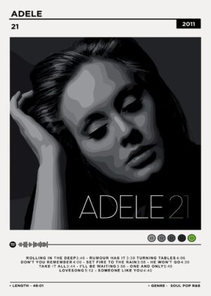 Adele 21 Music Poster