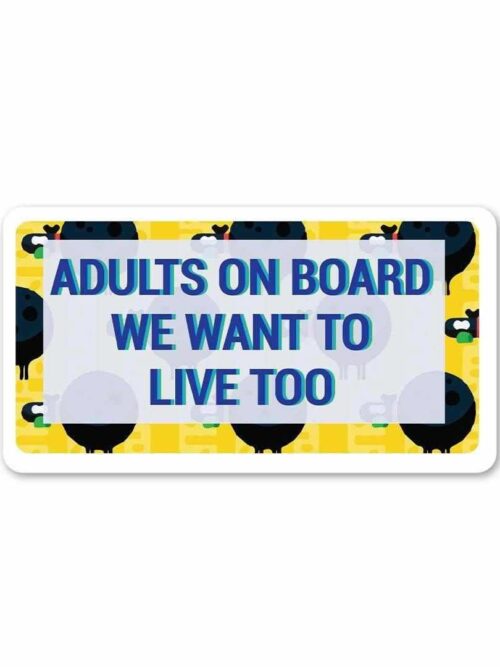 Adults On Board Sticker
