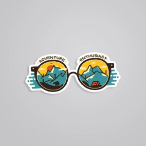 Adventure Enthusiast Glasses Travels Stickers