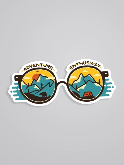 Adventure Enthusiast Glasses Travels Stickers