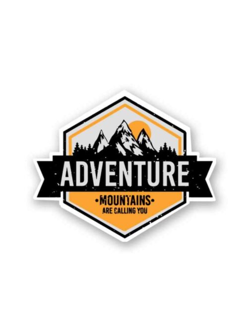 Adventure Mountains Are Calling Sticker