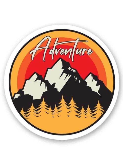 Adventure Mountains Sticker
