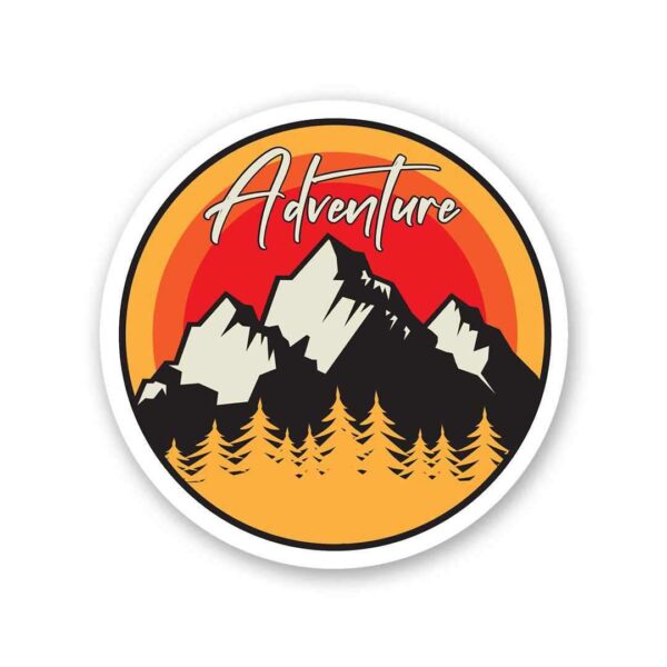 Adventure Mountains Sticker