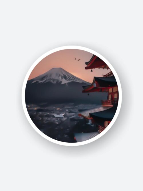 Aesthetic Mount Fuji Sticker