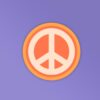 Aesthetic Peace Sign   Mobile Laptop Sticker