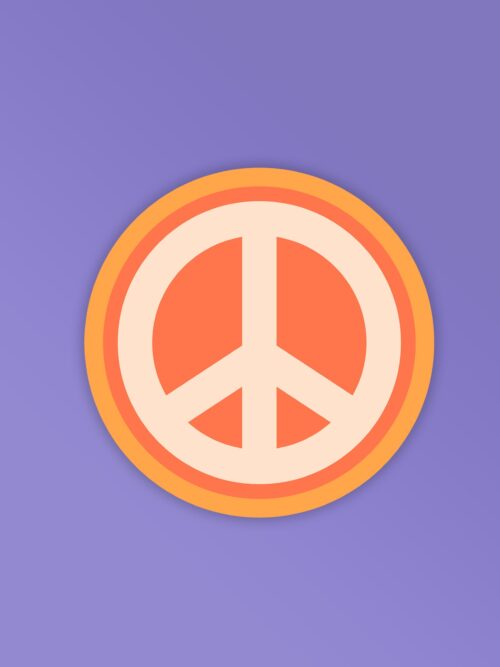 Aesthetic Peace Sign   Mobile Laptop Sticker