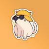 Aesthetic Summer Kitty Laptop Mobile Stickers
