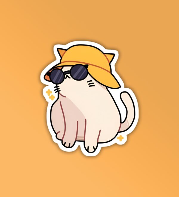 Aesthetic Summer Kitty Laptop Mobile Stickers Aesthetic Summer Kitty Laptop Mobile Stickers