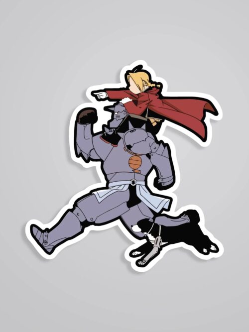 Al Carrying Edward Anime Stickers