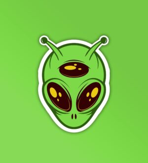 Alien Head Sticker Alien Head Sticker