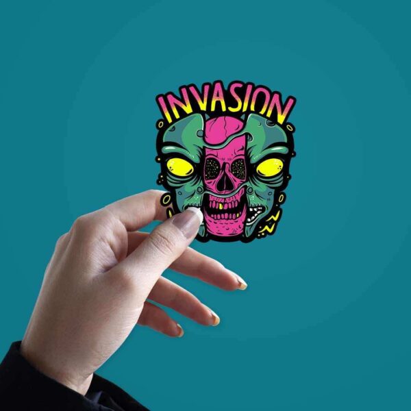 Alien Invasion Sticker