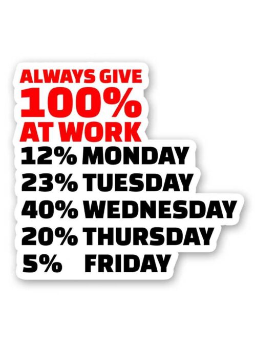 Always Give 100 At Work Sticker