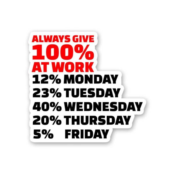Always Give 100 At Work Sticker