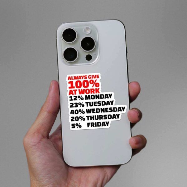 Always Give 100 At Work Sticker