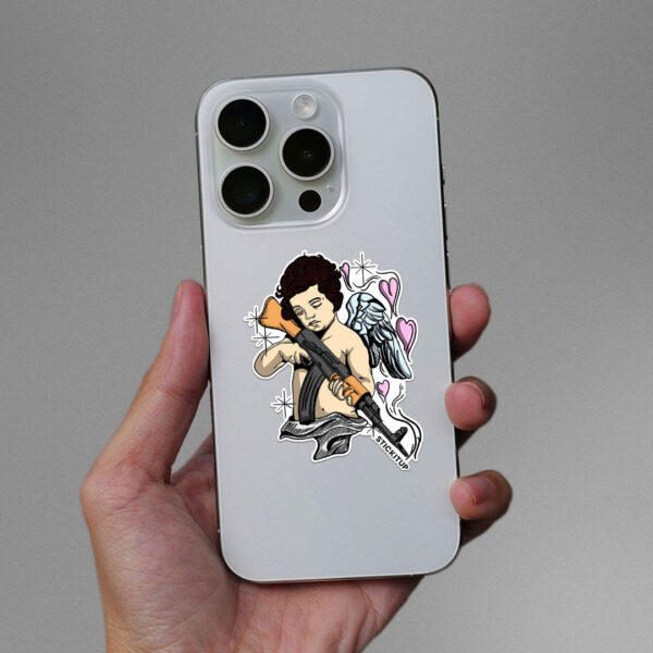 Angel Baby With Ak47 Sticker
