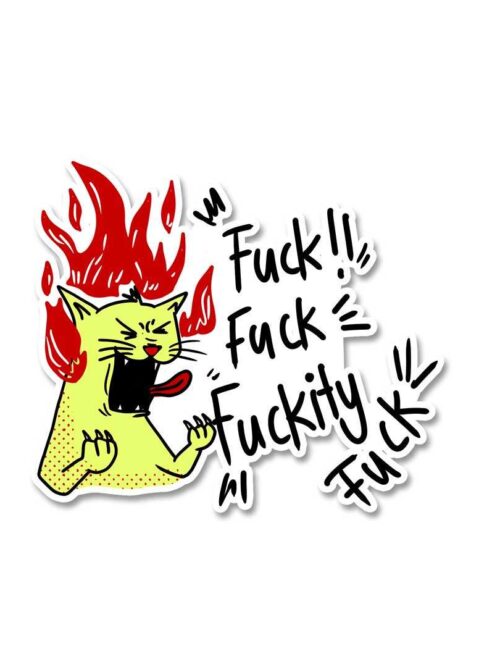 Angry Cat Sticker
