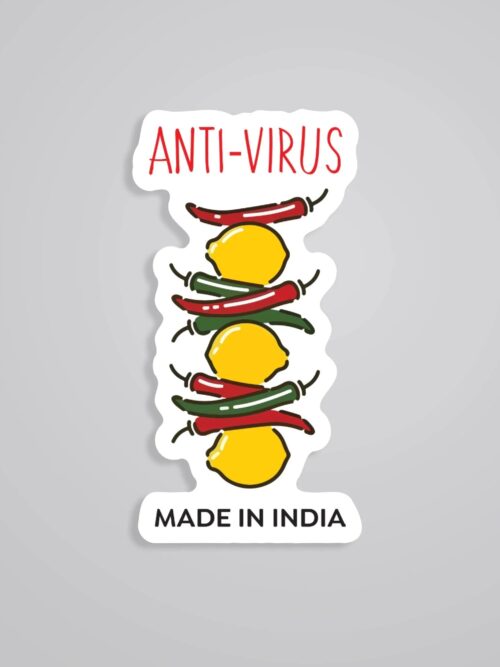 Anti Virus Made In India Witty Stickers
